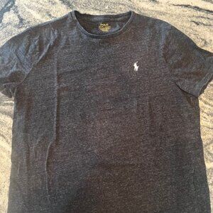 EUC Polo Ralph Lauren crew neck dark grey with pony logo slim fit size XL